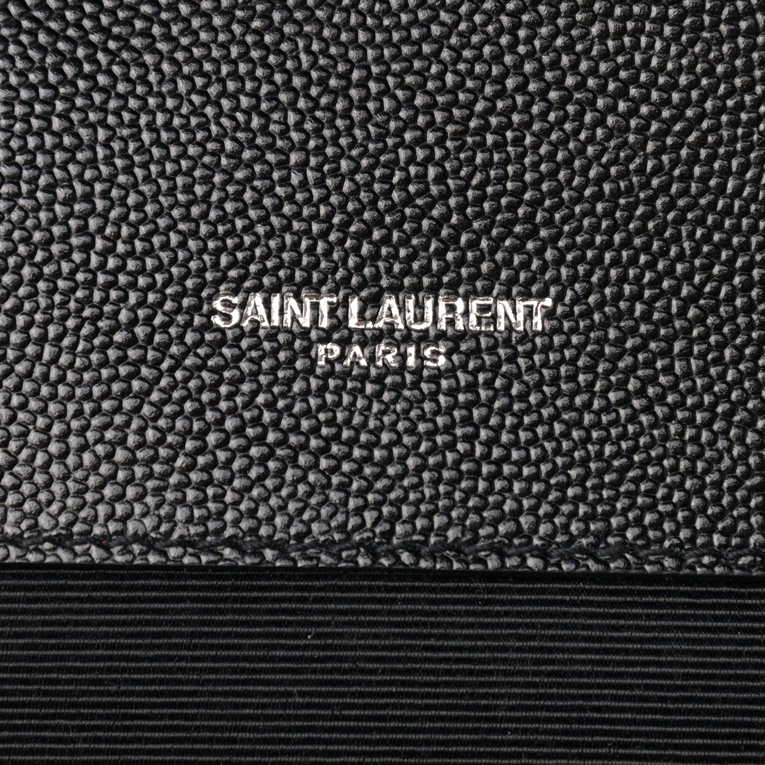 Saint Laurent Calfskin Mixed Matelasse Triquilt Large Monogram Satchel Black 6 of 9