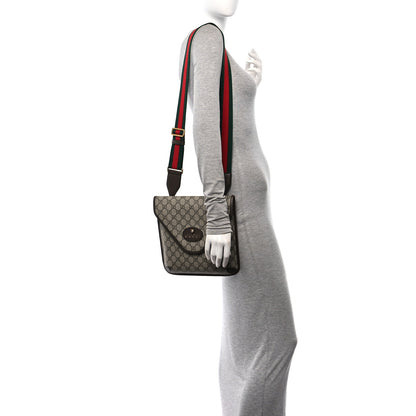 Gucci GG Supreme Monogram Web Medium Neo Vintage Flap Messenger Bag Beige New Acero 2 of 11