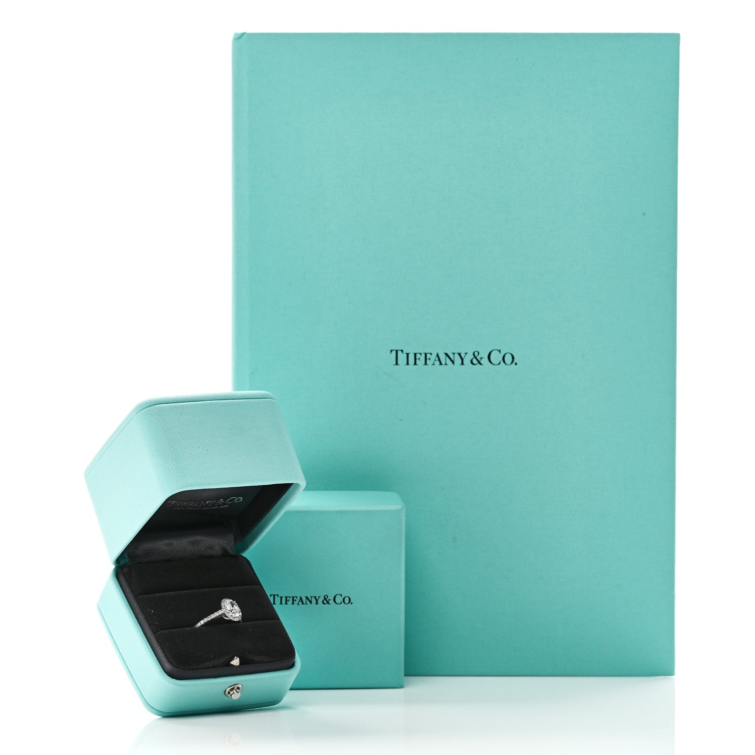 Tiffany Platinum Diamond 1.09ct Soleste Oval Cut Halo Engagement Ring 50 5.25 7 of 7