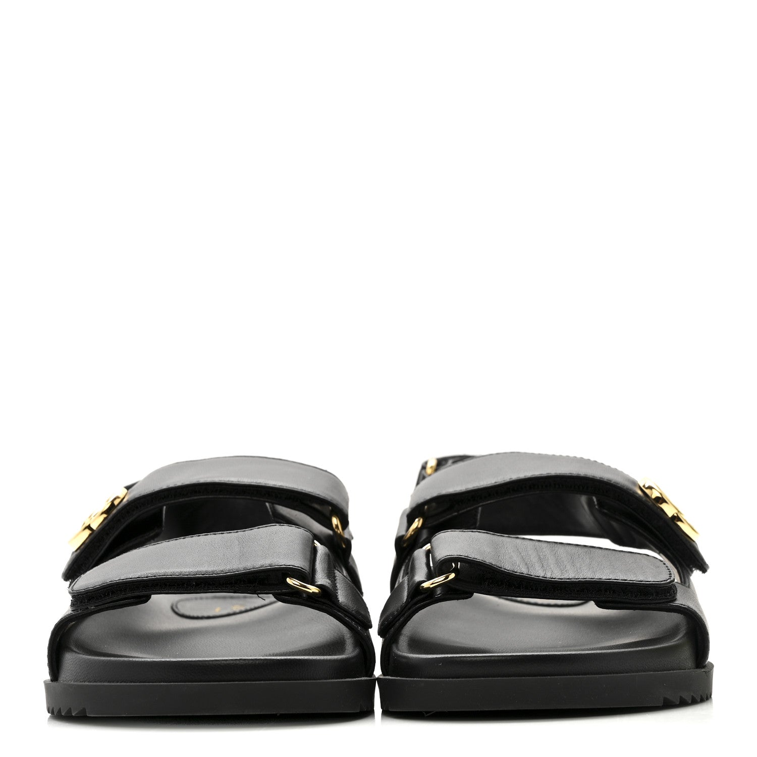 Gucci Nappa Charlotte Moritz GG Womens Dad Sandals 36.5 Black 3 of 12