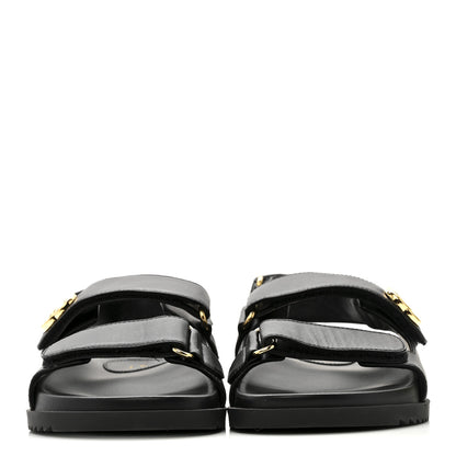 Gucci Nappa Charlotte Moritz GG Womens Dad Sandals 36.5 Black 3 of 12