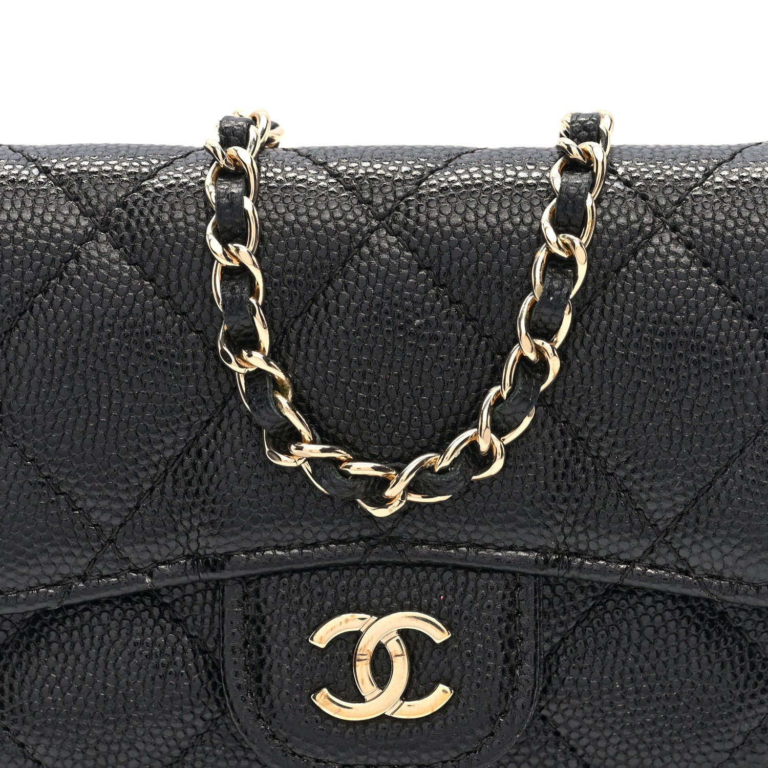 Chanel Caviar Quilted Mini Chain Belt Bag Black 8 of 10