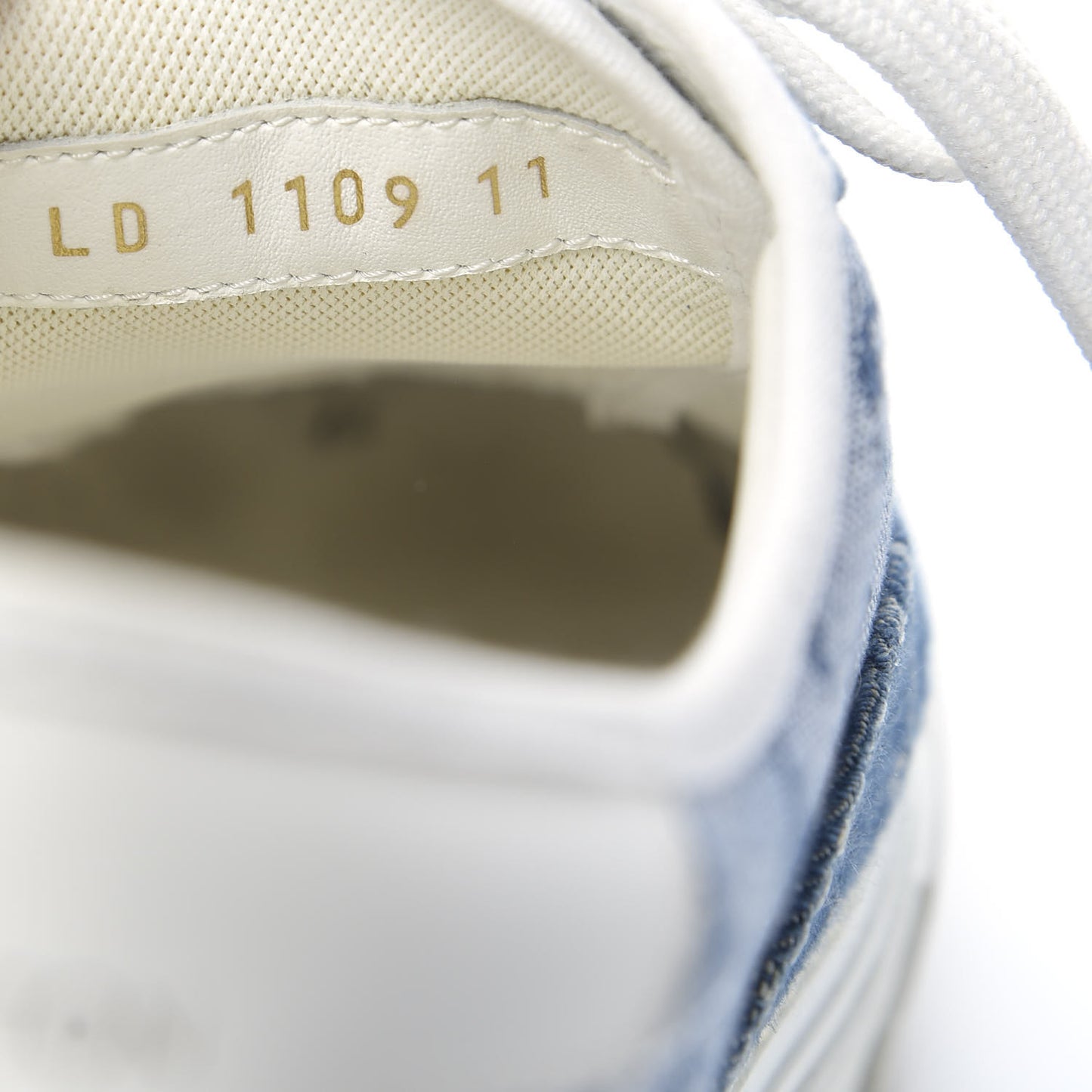 Monogram Denim Trocadero Richelieu Sneakers 11 Navy Blue