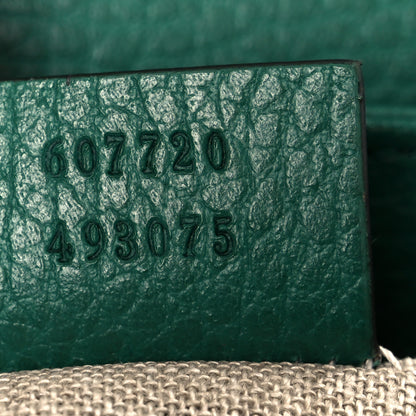 Gucci Dollar Calfskin Interlocking G Crossbody Bag Emerald 7 of 12