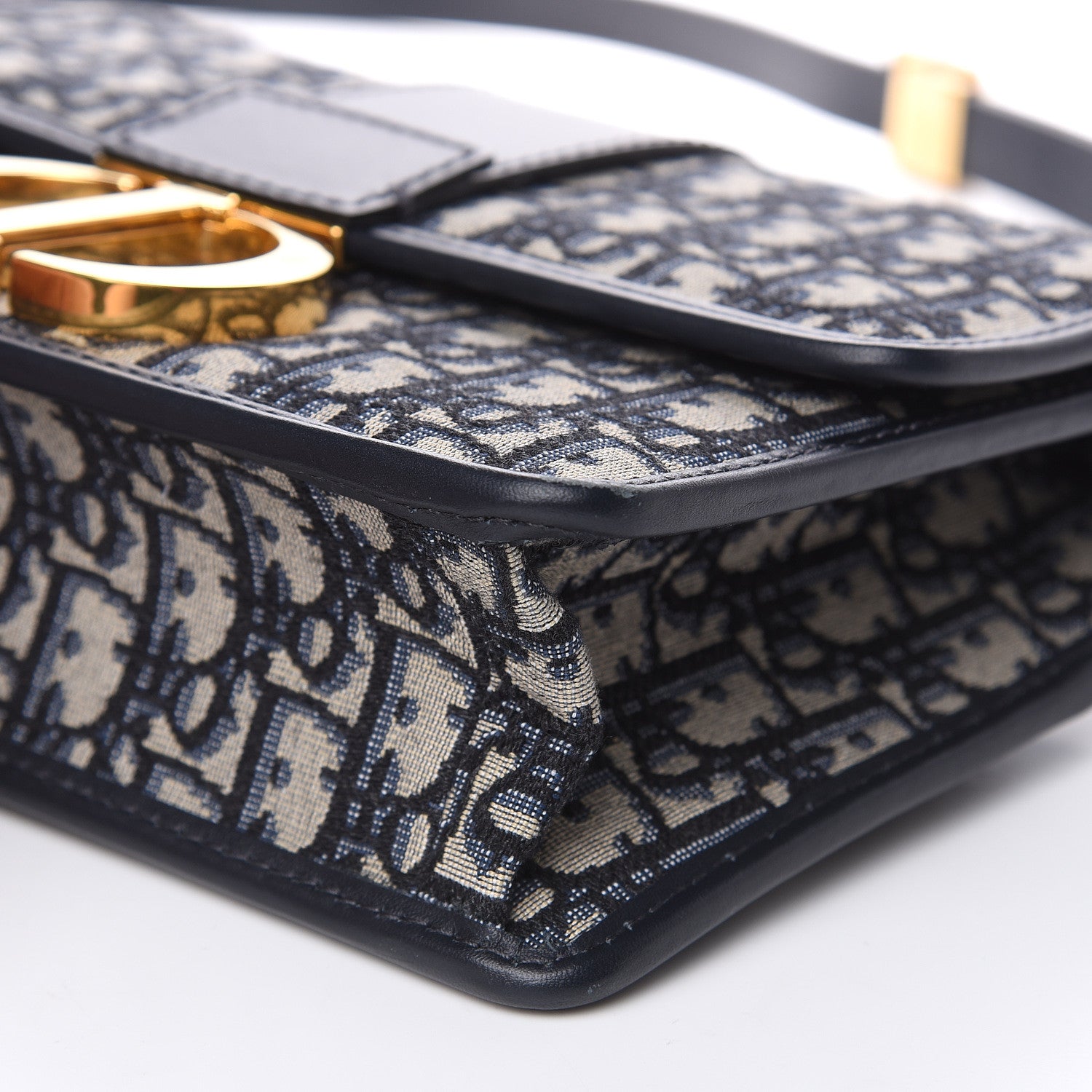 Christian Dior Oblique 30 Montaigne Flap Bag Blue 8 of 10