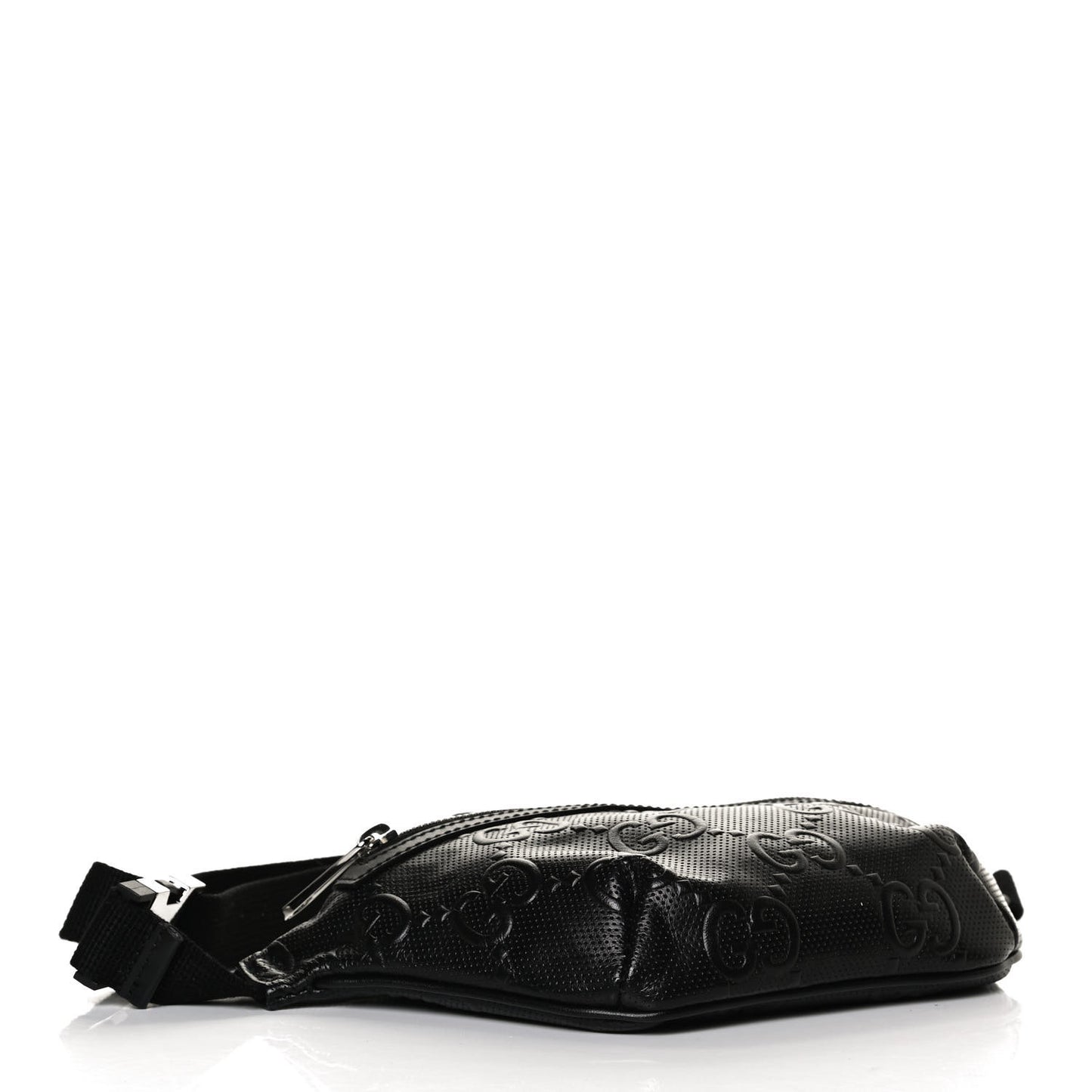 Calfskin GG Tennis Embossed Belt Bag Black