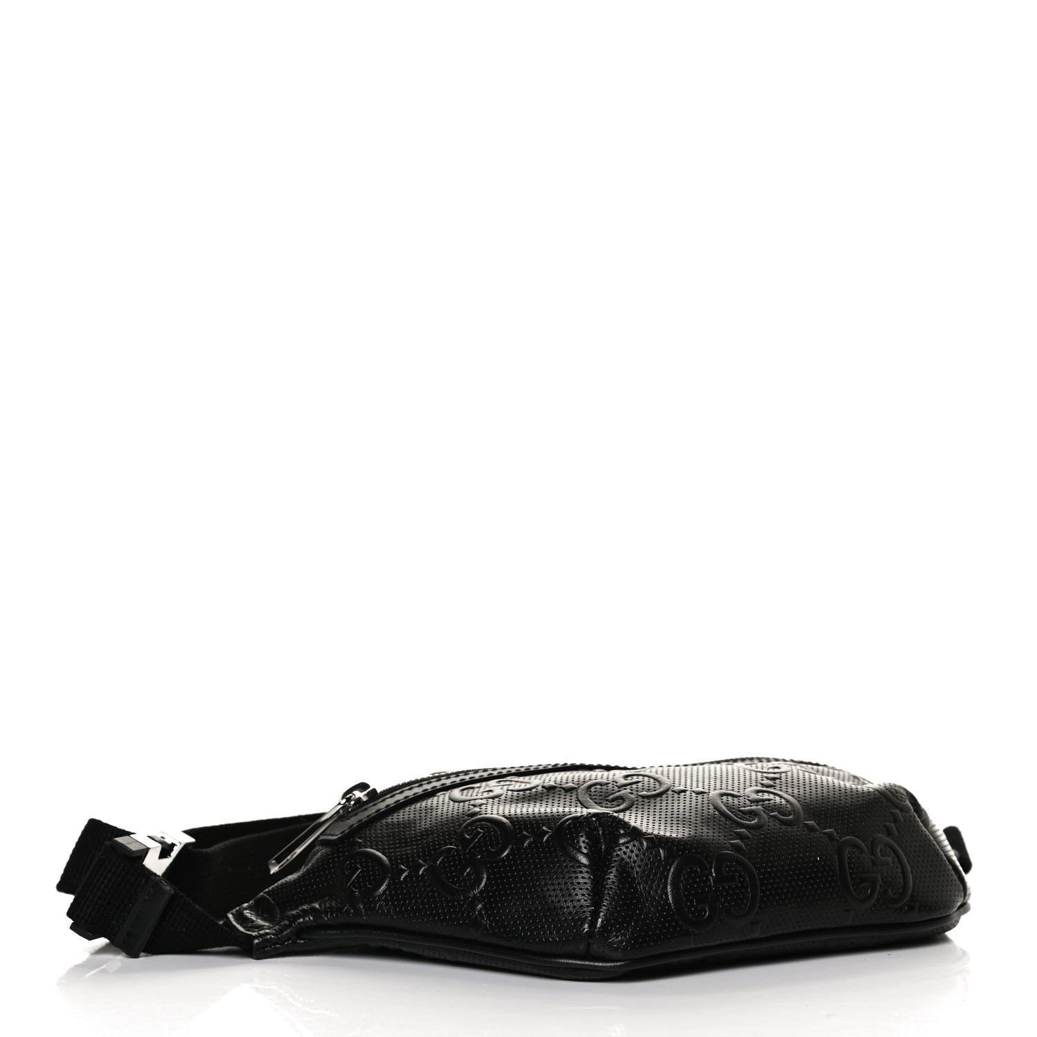 Gucci Calfskin GG Tennis Embossed Belt Bag Black 4 of 13