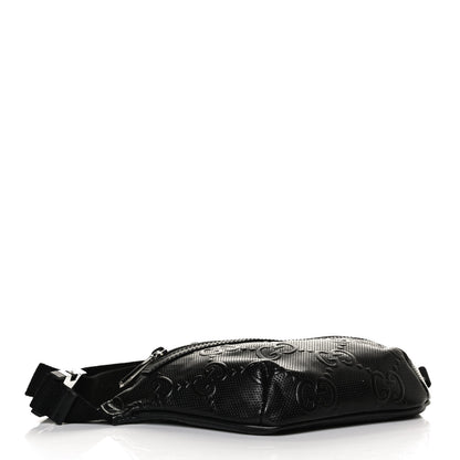 Gucci Calfskin GG Tennis Embossed Belt Bag Black 4 of 13