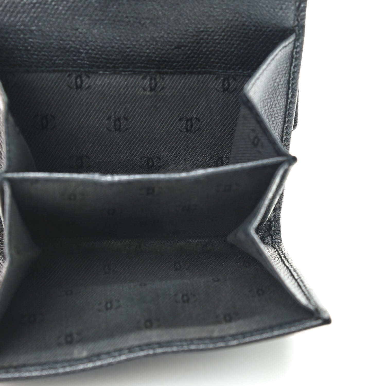 Chanel Grained Calfskin CC Button Flap Wallet Black 5 of 9