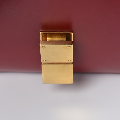 Celine Box Calfskin Medium Classic Box Flap Bag Red 10 of 13
