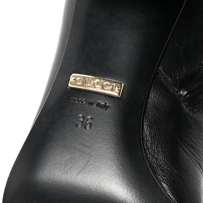 Gucci Calfskin Soho Knee Boots 36 Black 7 of 9