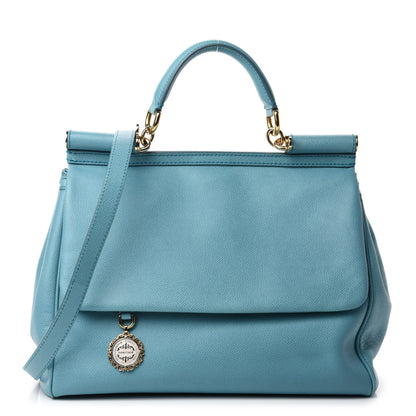 Dolce & Gabbana Dauphine Large Miss Sicily Satchel Light Blue 1 of 14