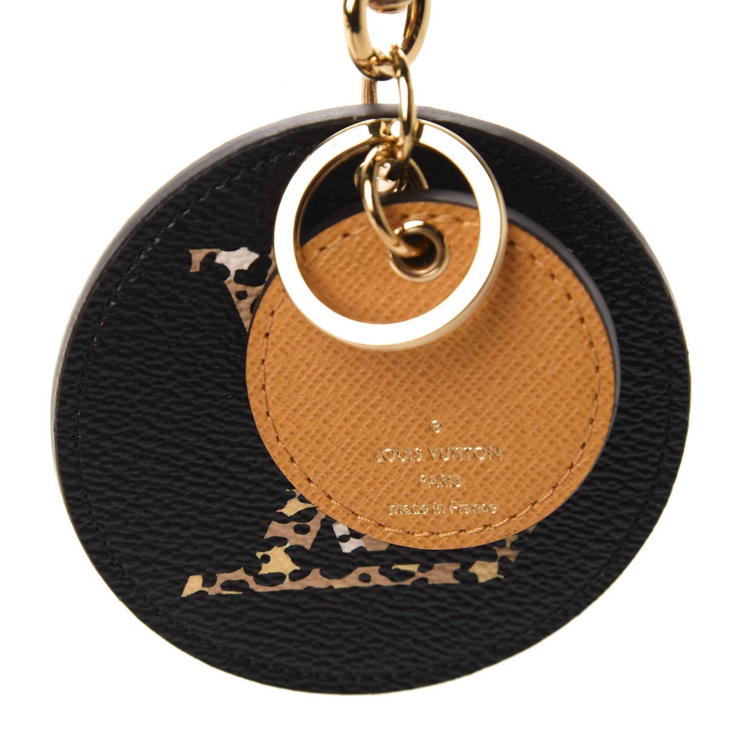 Monogram Giant Jungle Bag Charm Key Holder Black