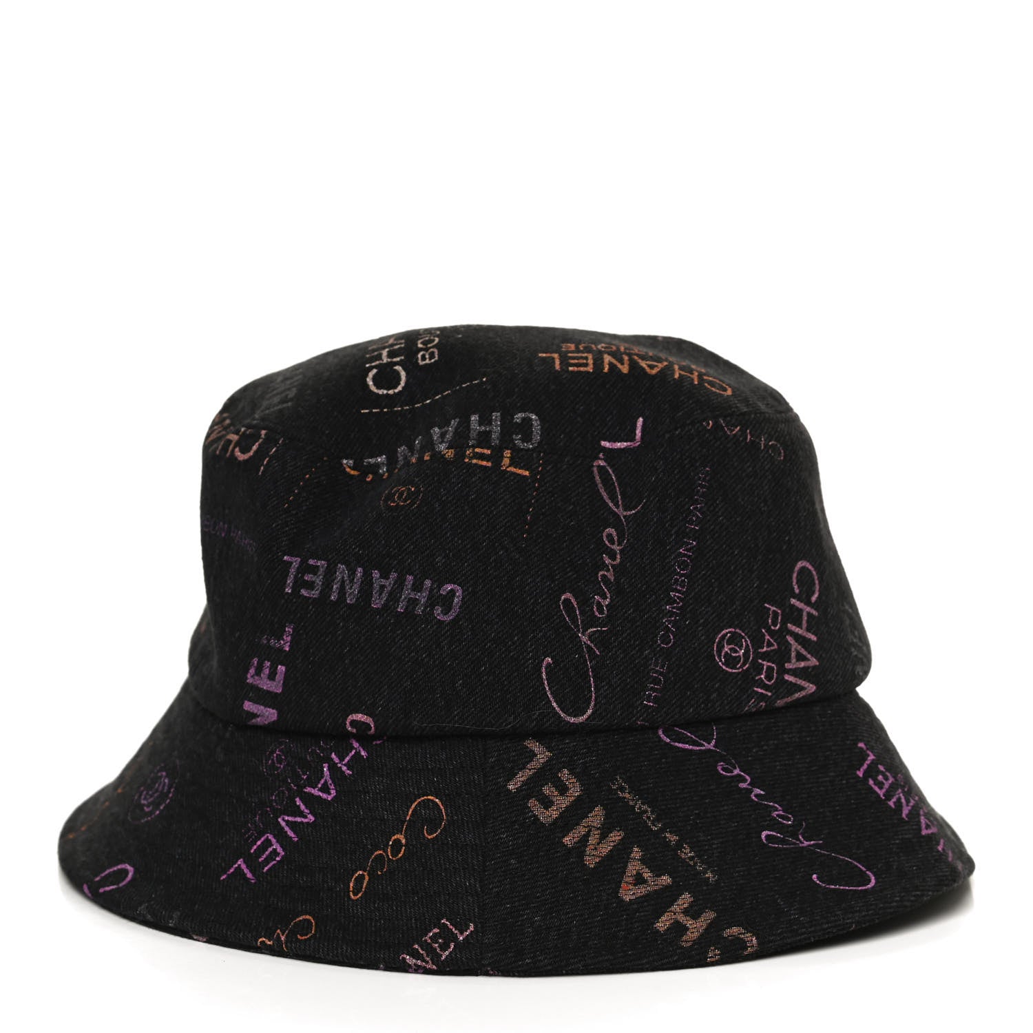 Chanel Denim Mood Cloche Bucket Hat L Black 3 of 7