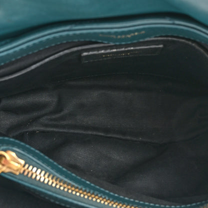 Saint Laurent Calfskin Y Quilted Monogram Small Loulou Chain Satchel Green 7 of 15