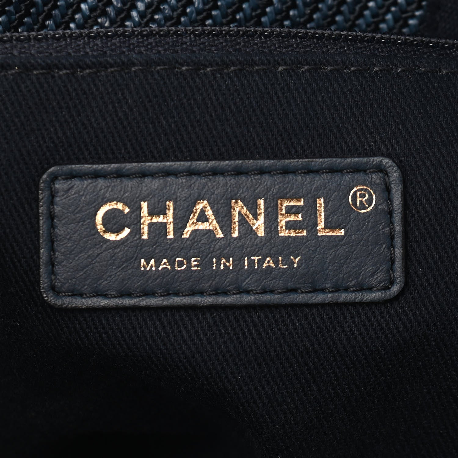Chanel Mixed Fibers Calfskin Medium Deauville Tote Blue 5 of 8