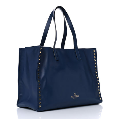 Valentino Garavani Nappa Medium Rockstud Soft Tote Blue China 2 of 20