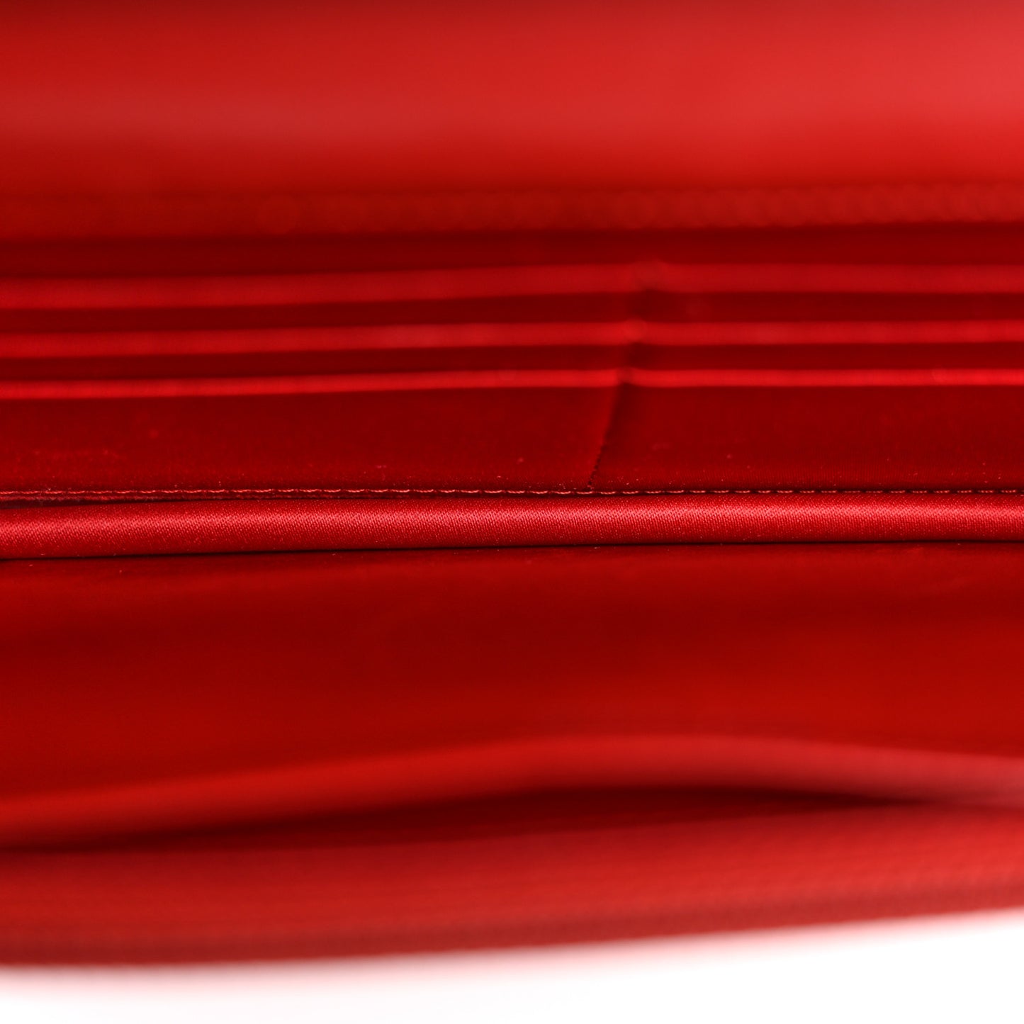 Lambskin Camellia Embossed Wallet on Chain WOC Red