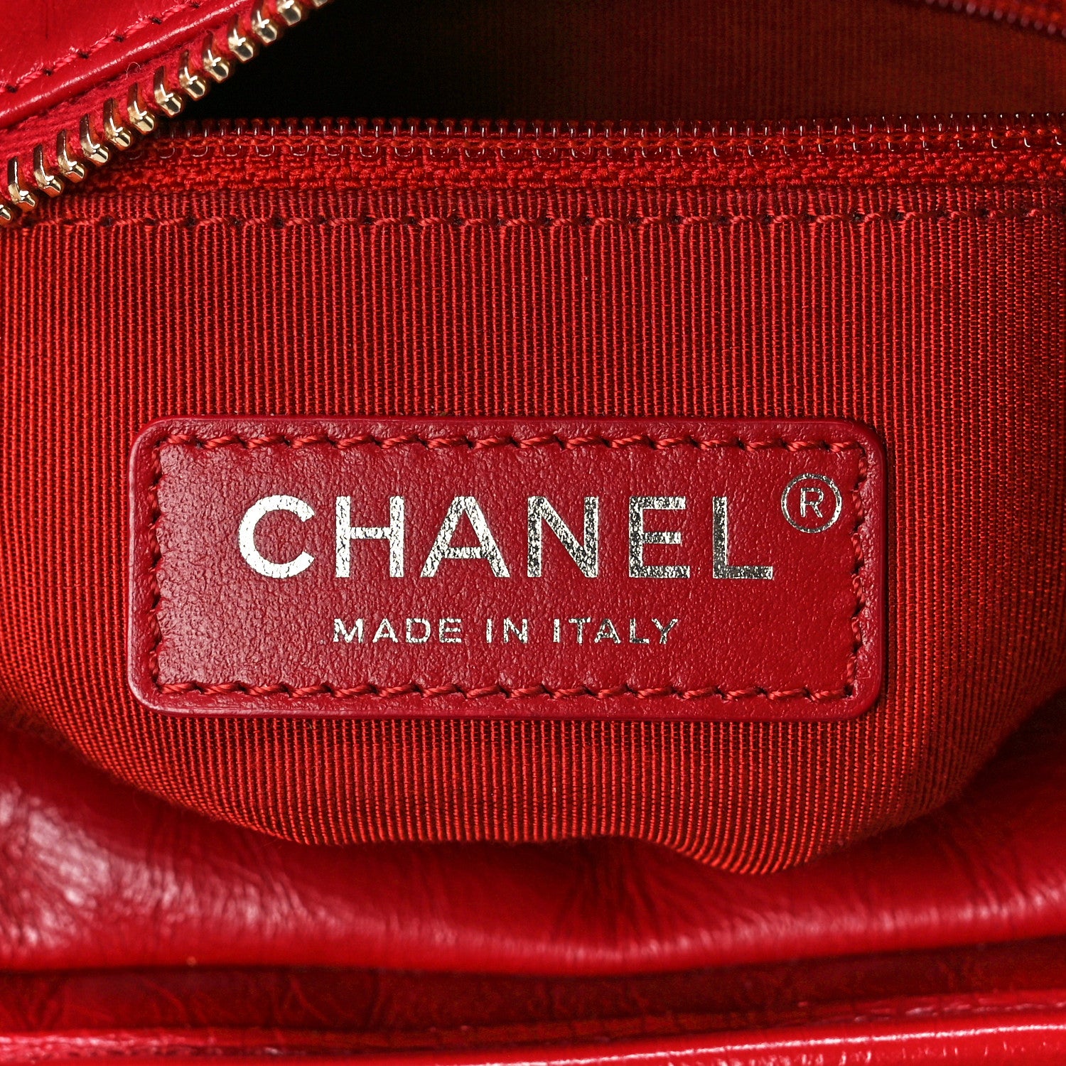 Chanel Aged Calfskin Chevron Quilted Small Gabrielle Hobo Red 6 of 11