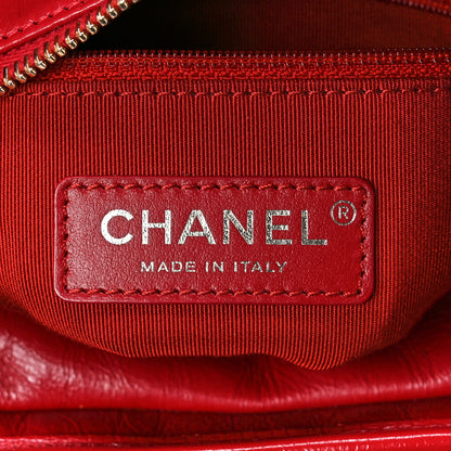 Chanel Aged Calfskin Chevron Quilted Small Gabrielle Hobo Red 6 of 11