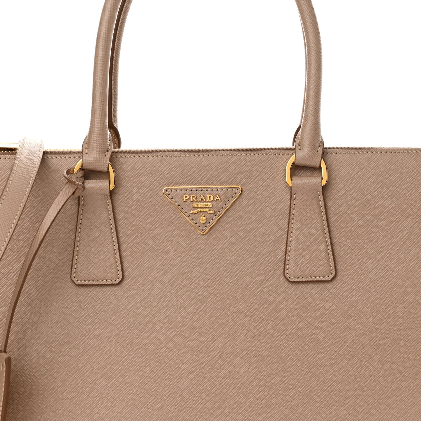 Saffiano Lux Large Galleria Double Zip Tote Cammeo