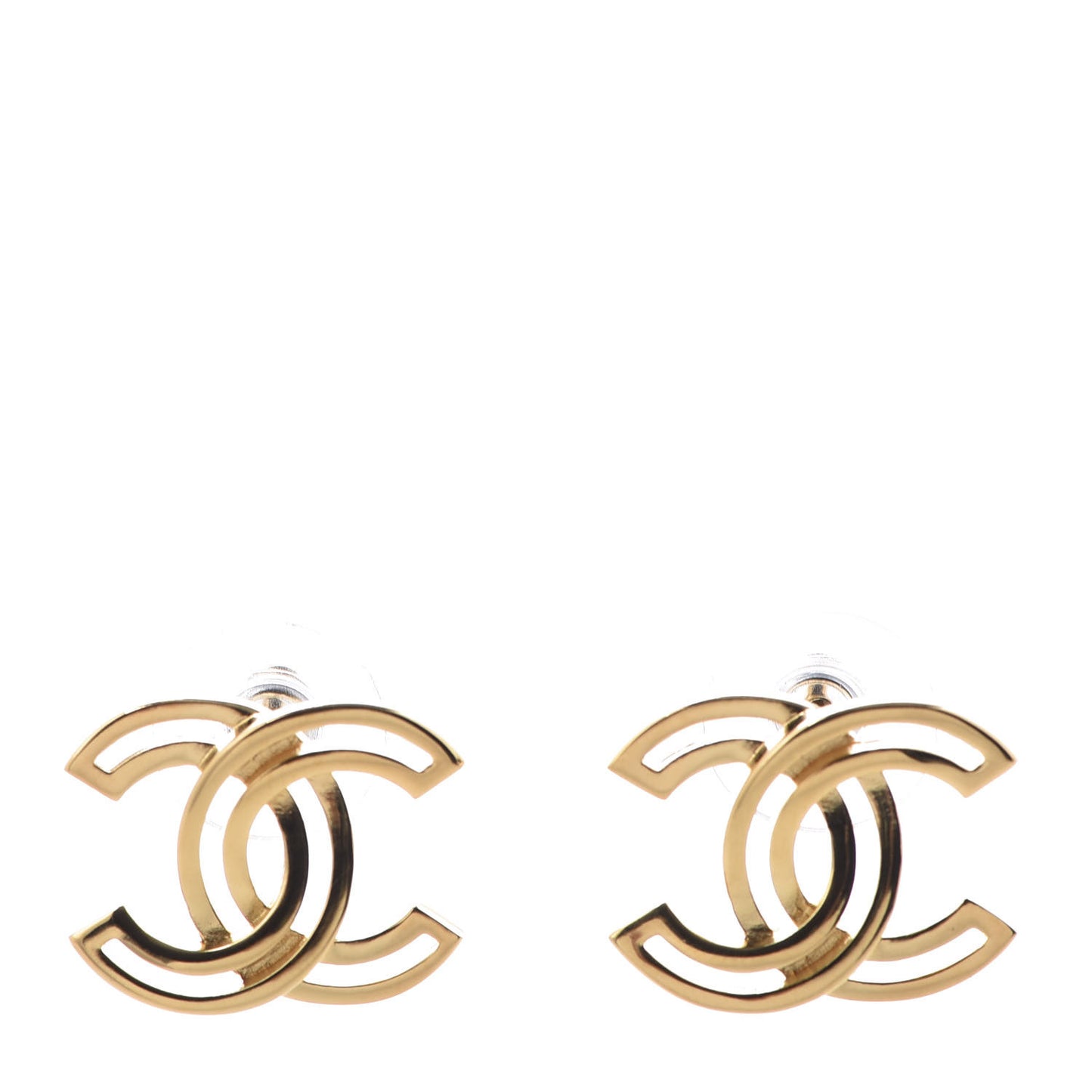 Metal Obazine CC Earrings Gold