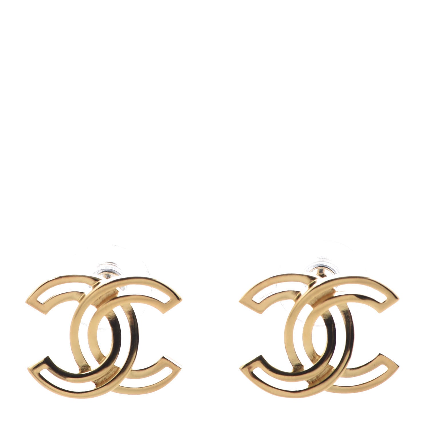 Chanel Metal Obazine CC Earrings Gold 1 of 6