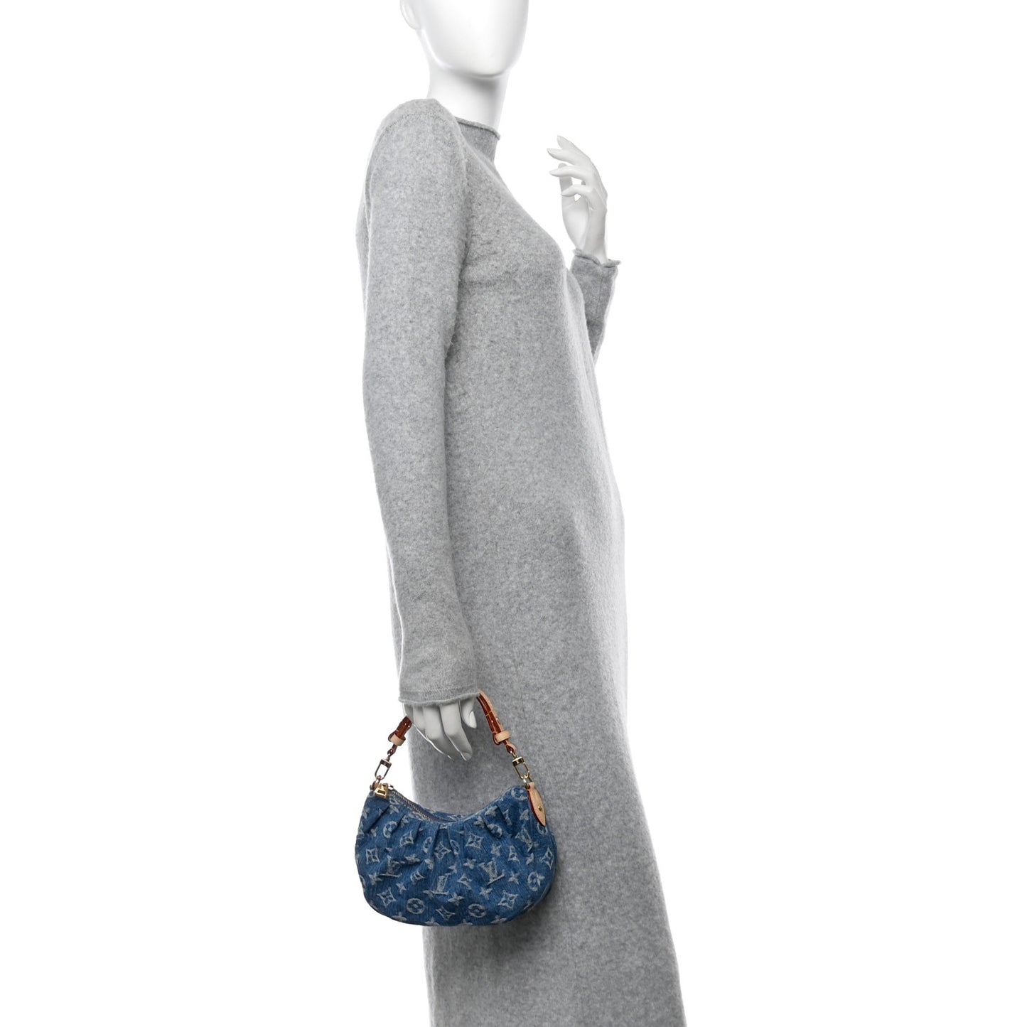 Monogram Denim Pochette Valley Blue