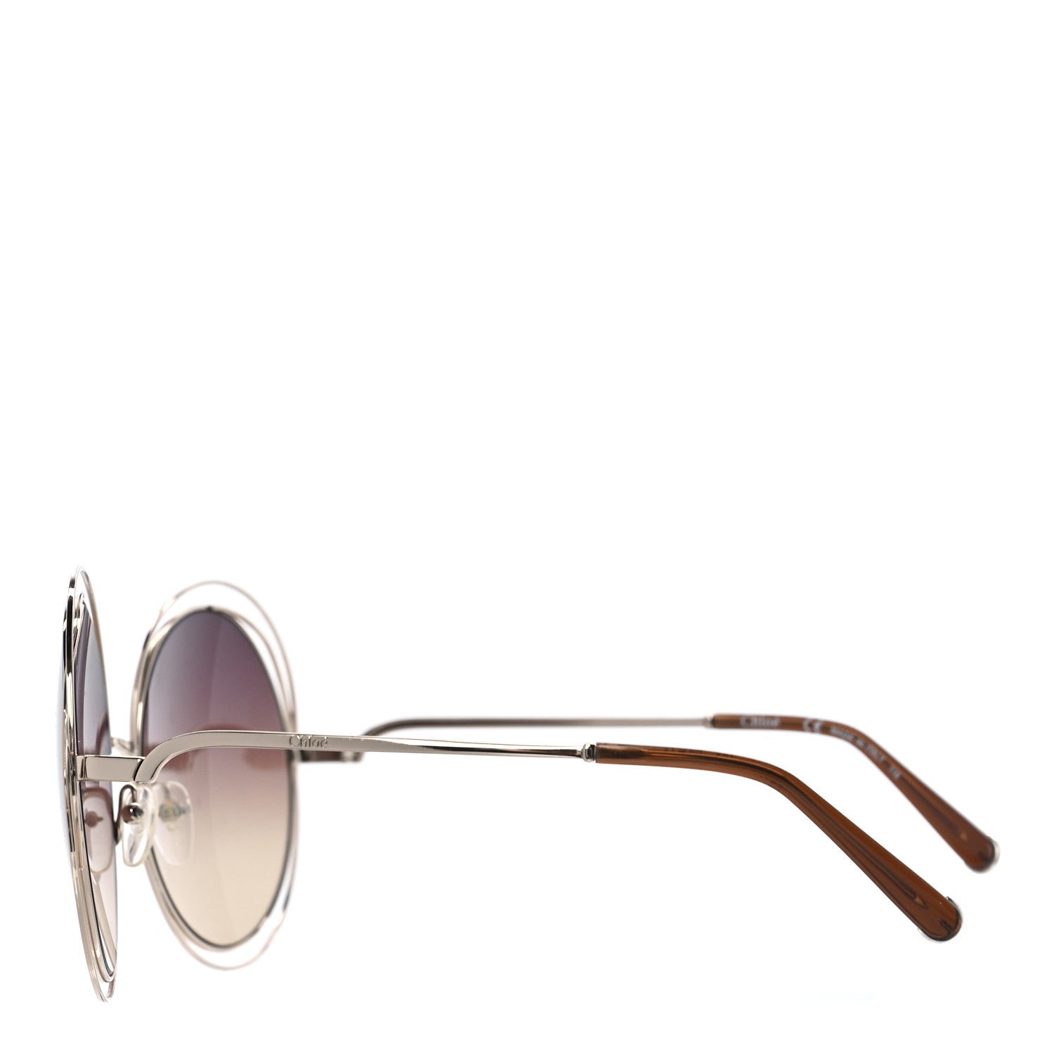 Chloe Oversize Round Carlina Oversized Round Sunglasses CE114S Gold Grey Metallic 2 of 6