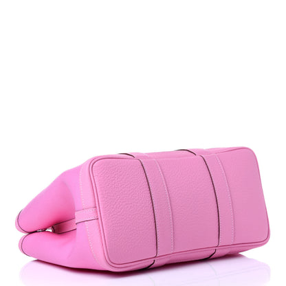 Hermes Toile Officier Vache Country Garden Party Tote 30 Pink 4 of 10