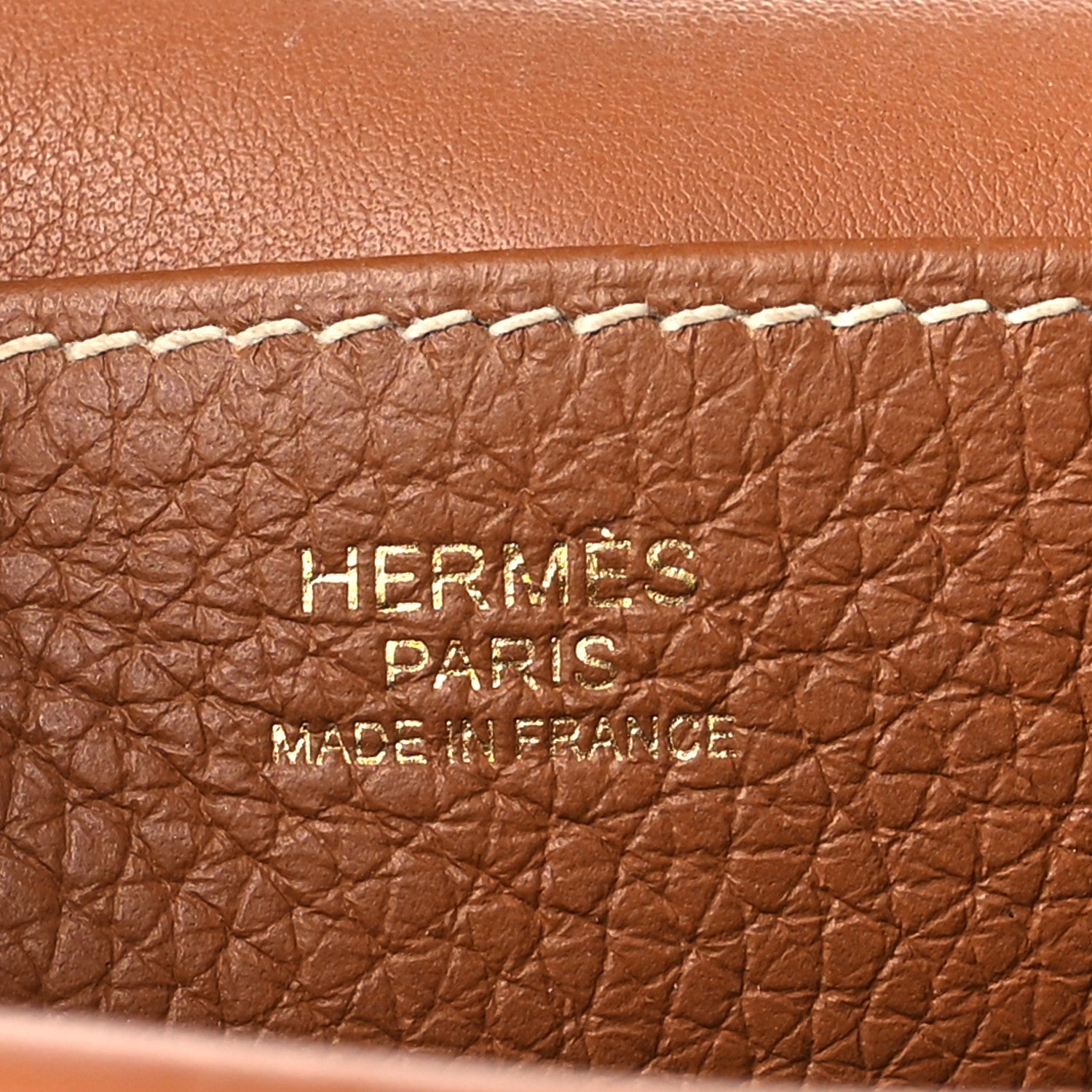 Hermes Taurillon Clemence Halzan 25 Gold 6 of 11