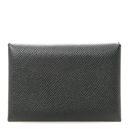Hermes Epsom Calvi Duo Card Case Black 1 of 8