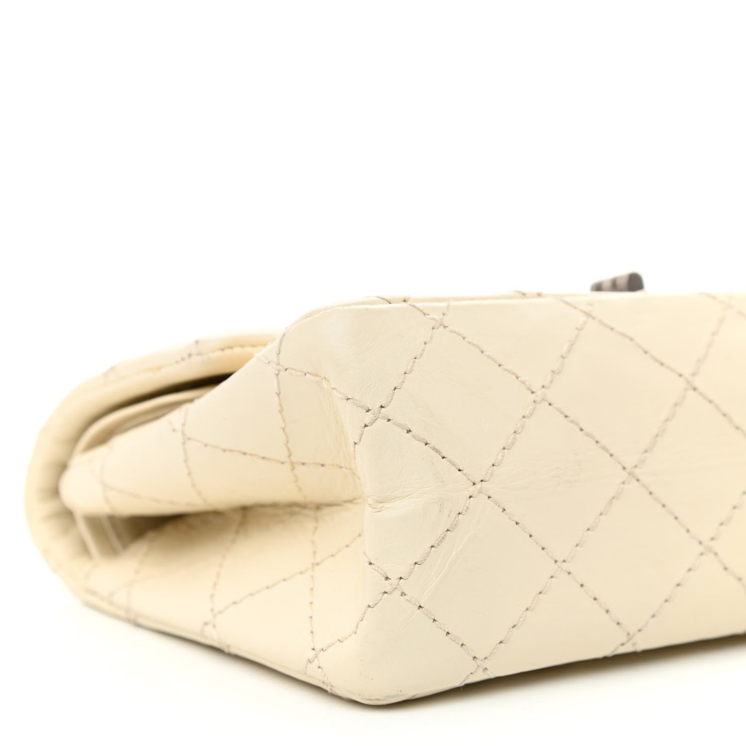 Chanel Aged Calfskin Quilted 2.55 Reissue Mini Flap White 9 of 11