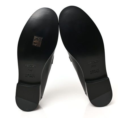 Hermes Calfskin Womens Destin Loafer 37.5 Black 5 of 8
