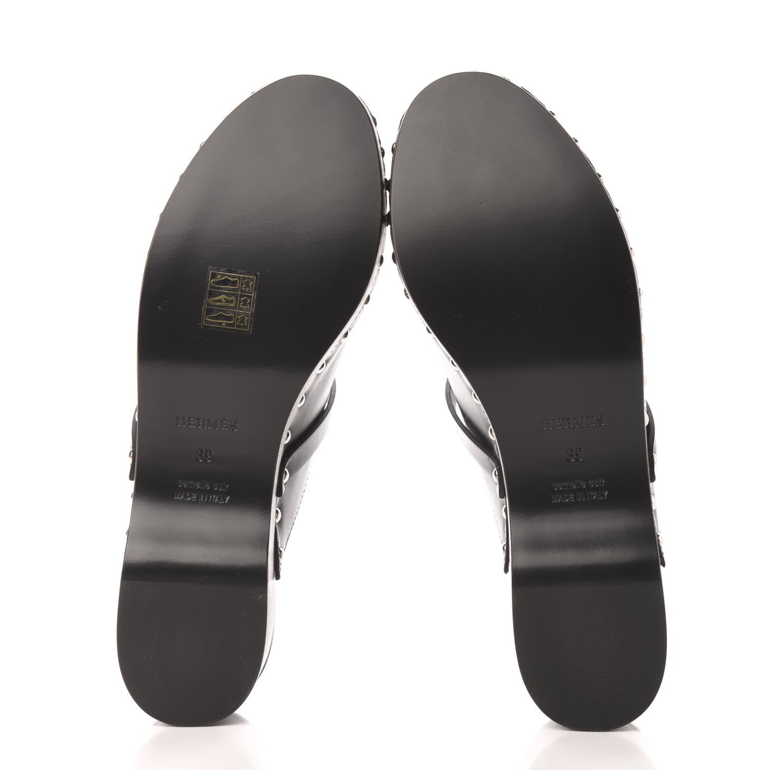 Hermes Calfskin Carlotta Mules 39 Black 5 of 8
