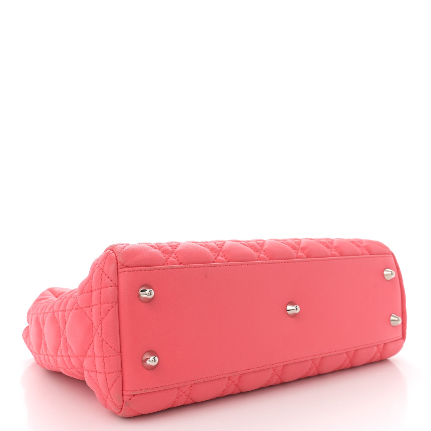 Christian Dior Lambskin Cannage Small Dior Soft Shopping Tote Pink 4 of 14