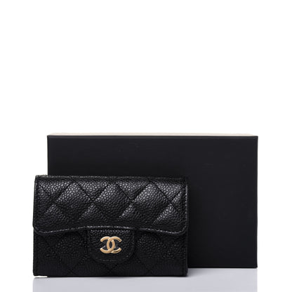 Chanel Caviar Quilted Flap Card Holder Wallet Black 13 of 13