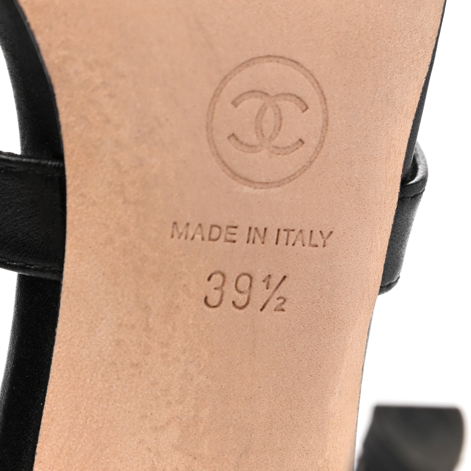 Chanel Lambskin CC Moonlight Strappy Sandals 39.5 Black 7 of 8