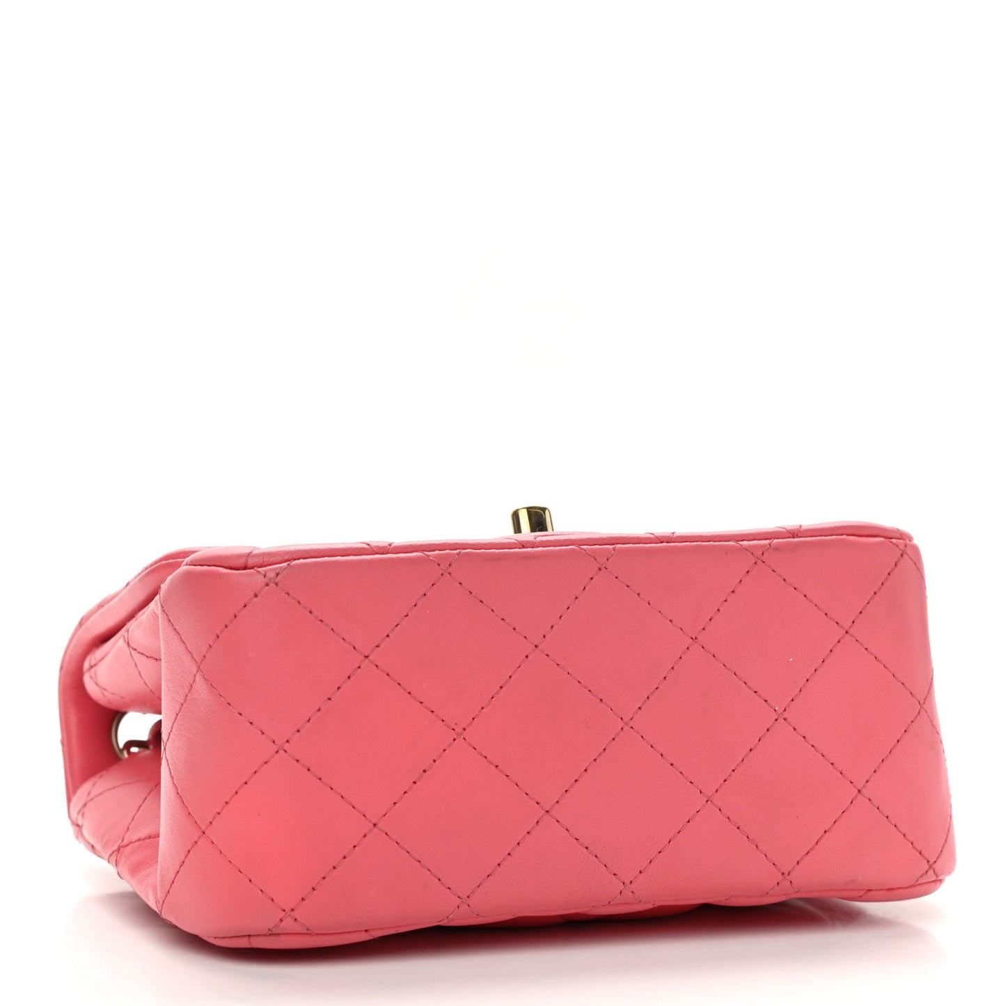 Lambskin Quilted Mini Square Flap Pink