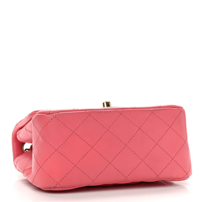 Chanel Lambskin Quilted Mini Square Flap Pink 3 of 15