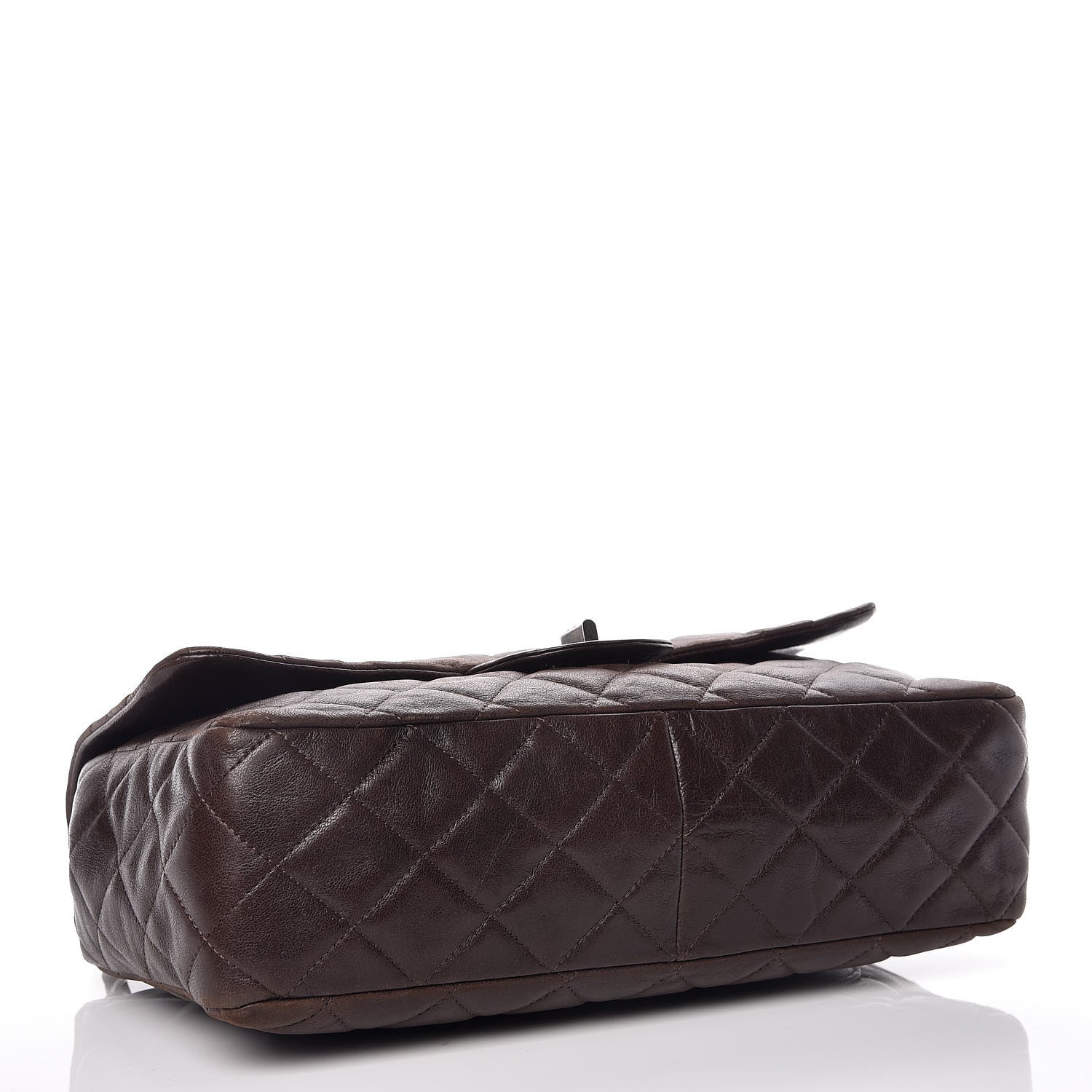 Chanel Lambskin Quilted Jumbo Hybrid Reissue Flap Brown 4 of 13