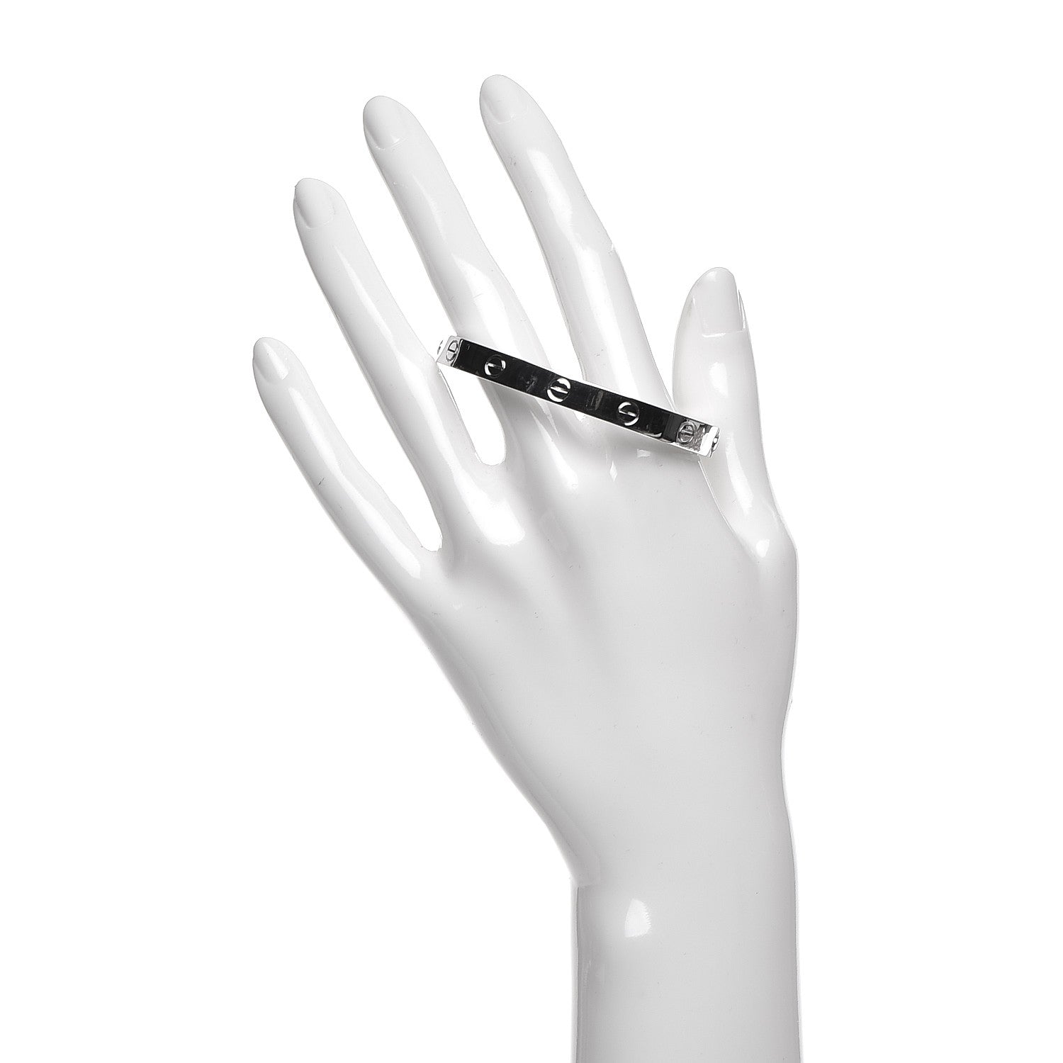 Cartier 18K White Gold LOVE Bracelet 15 2 of 7