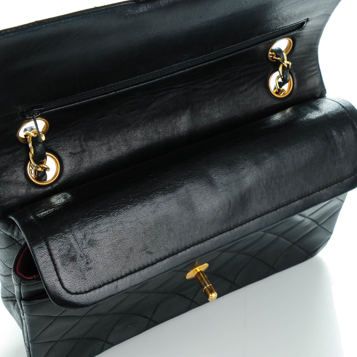 Chanel Lambskin Small Double Flap Navy 11 of 11