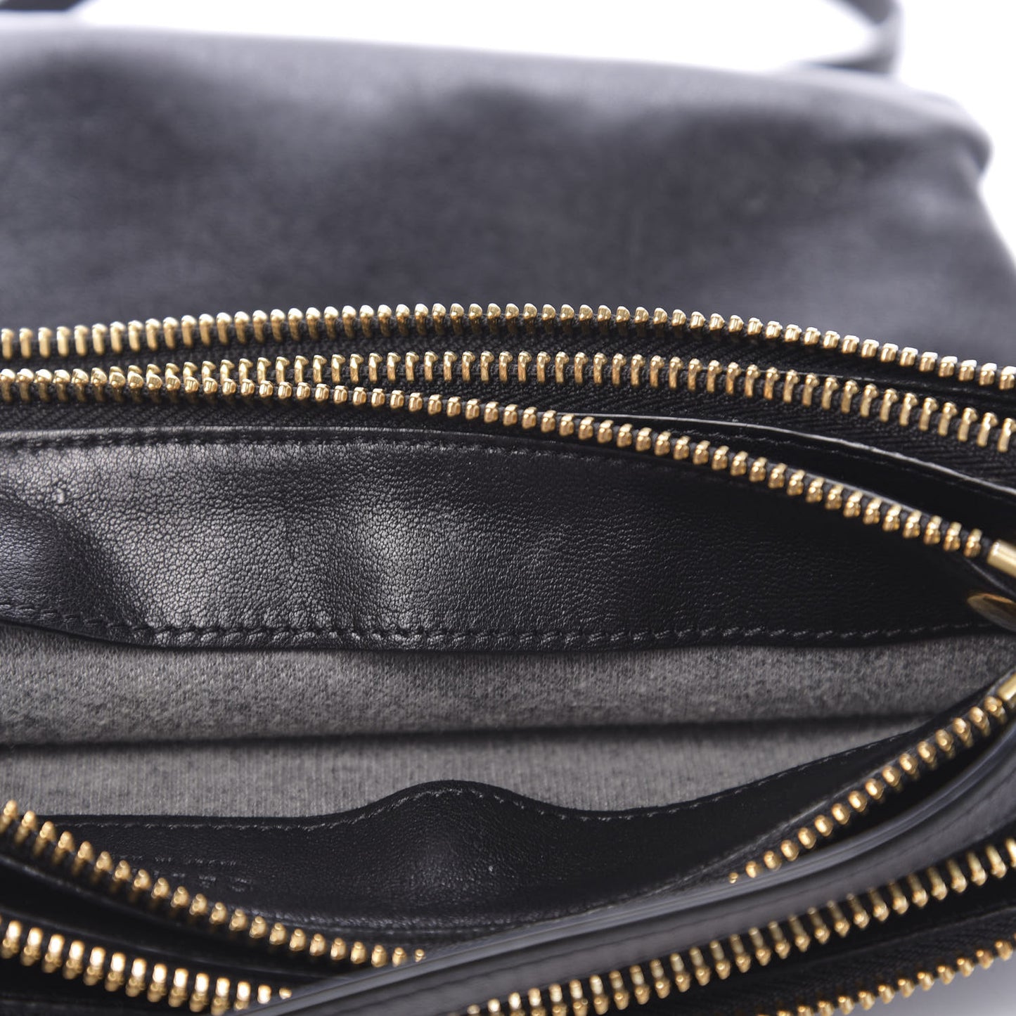 Lambskin Small Trio Crossbody Bag Black