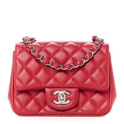 Chanel Lambskin Quilted Mini Square Flap Red 1 of 11