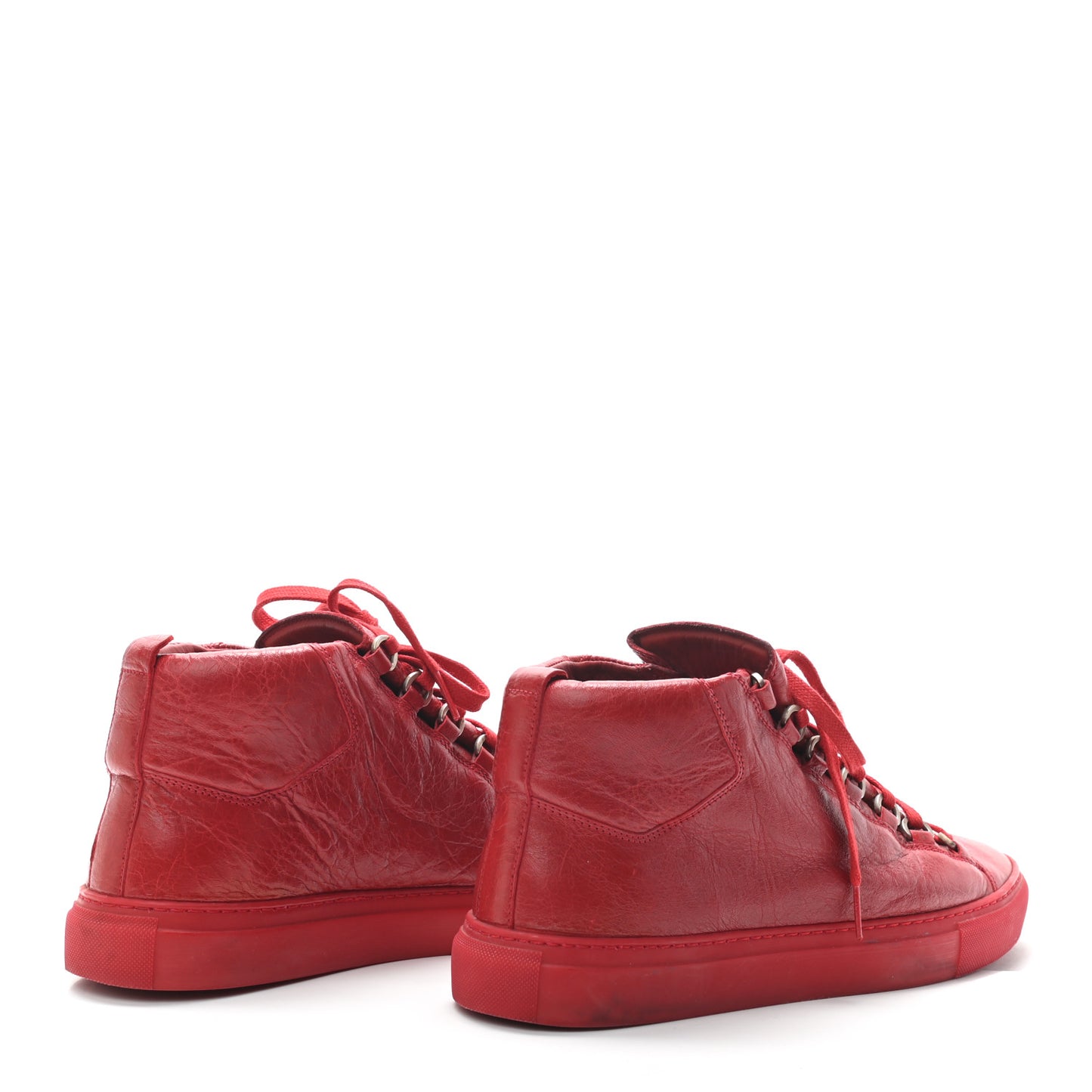 Crinkled Calfskin Womens Arena Sneaker 40 Rouge Grenade