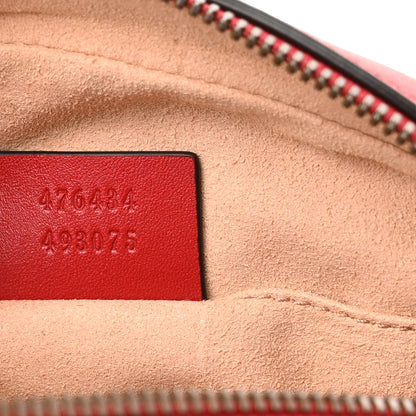 Gucci Calfskin Matelasse GG Marmont Belt Bag 85 34 Hibiscus Red 7 of 10