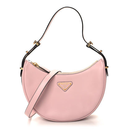 Prada Soft Calfskin Arque Shoulder Bag Alabastro 1 of 10