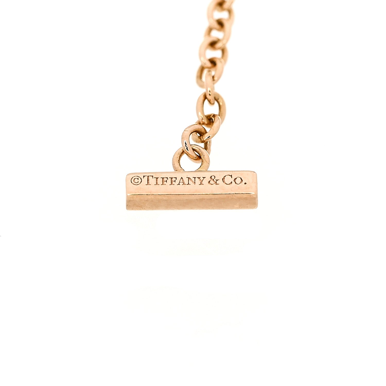 Tiffany 18K Rose Gold Diamond Mini T Smile Bracelet 6 of 7