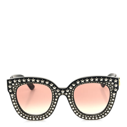Gucci Acetate Stars Cat Eye Sunglasses GG0116S Black 2 of 7
